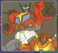 Star Convoy and Hot Rodimus (Hot Rod)